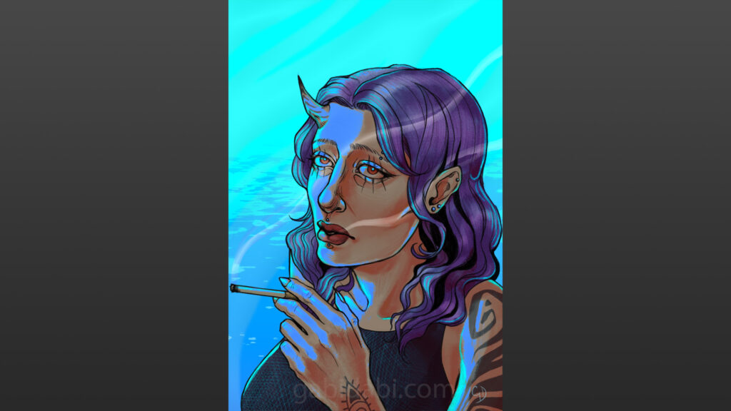 Blue cigarette - gabidabi.com